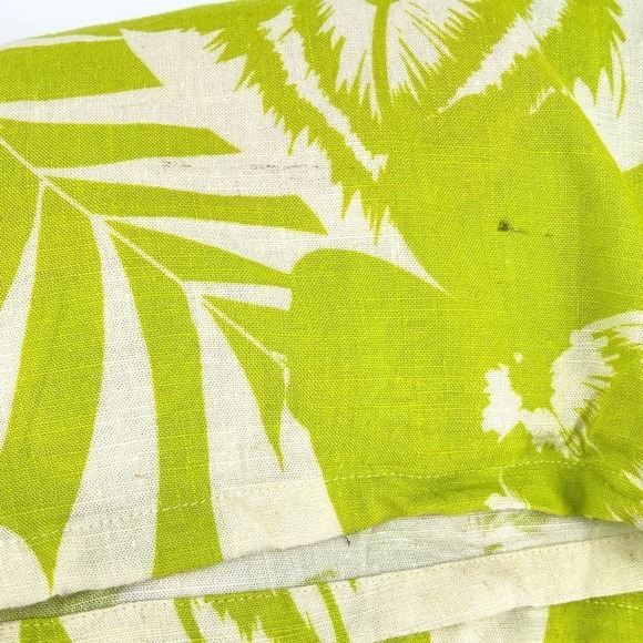 Vici Wide Leg Jumpsuit Sz XL Lime Green Cream Low Back Floral Resort Beach Vacay - Picture 11 of 11